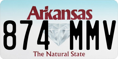 AR license plate 874MMV
