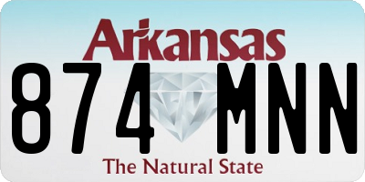 AR license plate 874MNN