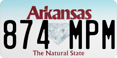 AR license plate 874MPM