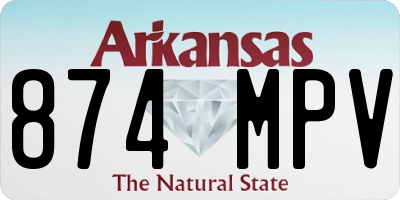 AR license plate 874MPV