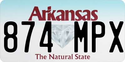 AR license plate 874MPX