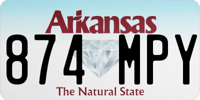 AR license plate 874MPY