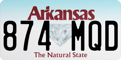 AR license plate 874MQD