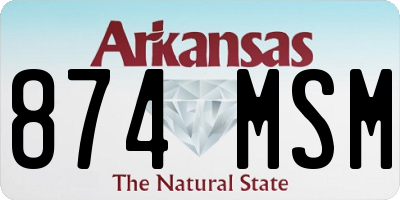 AR license plate 874MSM