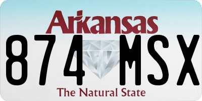 AR license plate 874MSX