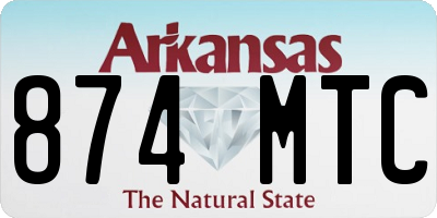 AR license plate 874MTC