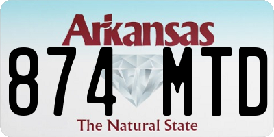 AR license plate 874MTD