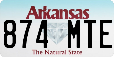 AR license plate 874MTE