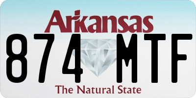 AR license plate 874MTF