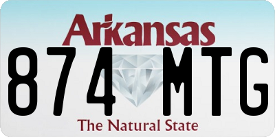 AR license plate 874MTG