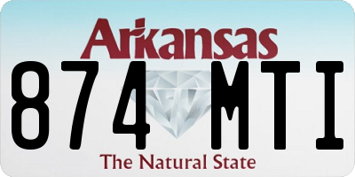 AR license plate 874MTI