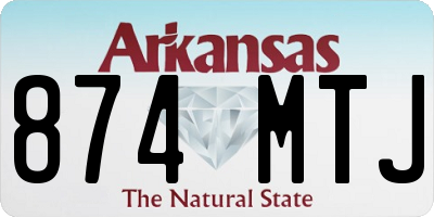 AR license plate 874MTJ