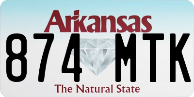 AR license plate 874MTK