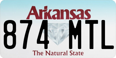 AR license plate 874MTL