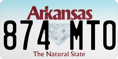 AR license plate 874MTO