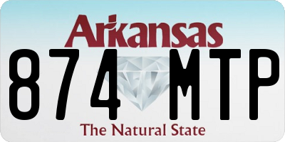 AR license plate 874MTP