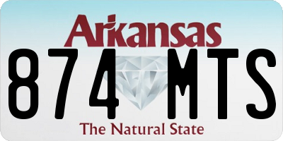 AR license plate 874MTS