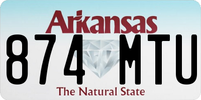 AR license plate 874MTU