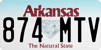 AR license plate 874MTV