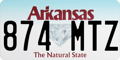 AR license plate 874MTZ