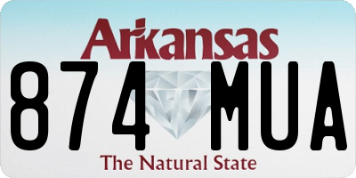 AR license plate 874MUA