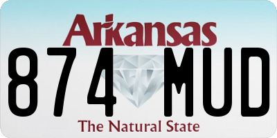 AR license plate 874MUD