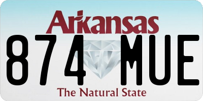 AR license plate 874MUE