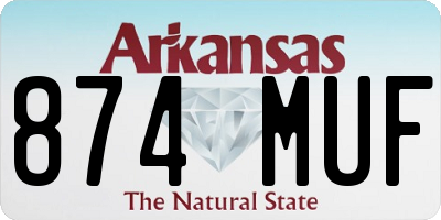 AR license plate 874MUF