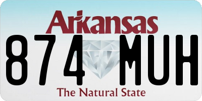 AR license plate 874MUH