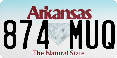 AR license plate 874MUQ