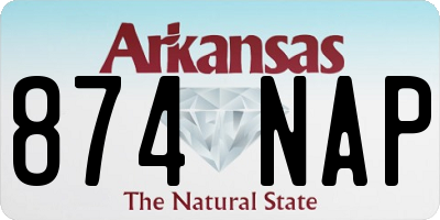 AR license plate 874NAP