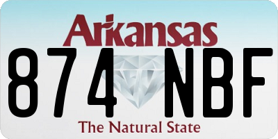 AR license plate 874NBF