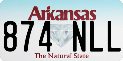 AR license plate 874NLL