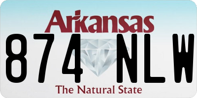 AR license plate 874NLW