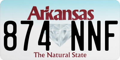 AR license plate 874NNF