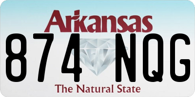 AR license plate 874NQG