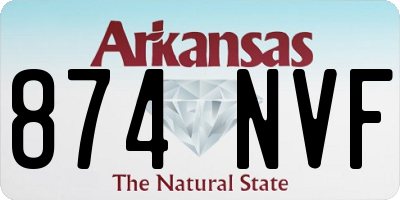 AR license plate 874NVF