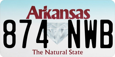 AR license plate 874NWB