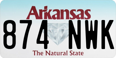 AR license plate 874NWK