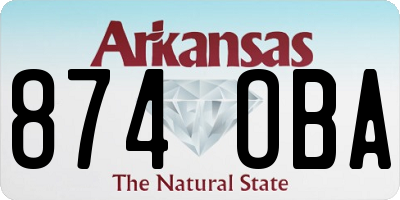 AR license plate 874OBA