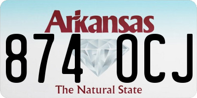 AR license plate 874OCJ
