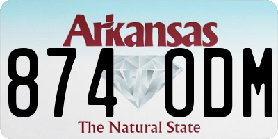 AR license plate 874ODM
