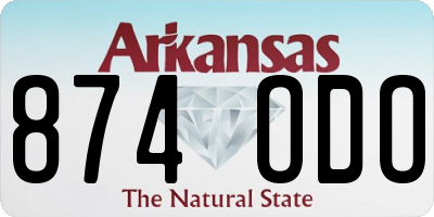 AR license plate 874ODO