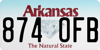 AR license plate 874OFB