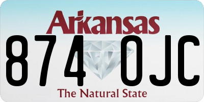 AR license plate 874OJC