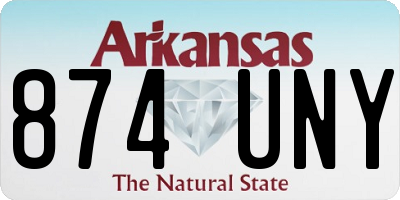 AR license plate 874UNY