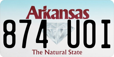AR license plate 874UOI