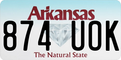 AR license plate 874UOK