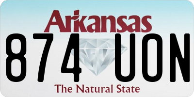 AR license plate 874UON