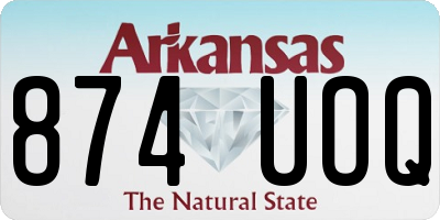 AR license plate 874UOQ